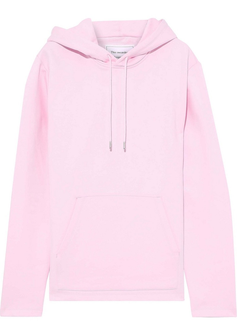 Helmut Lang Woman + Jeremy Deller French Cotton-terry Hoodie Baby Pink