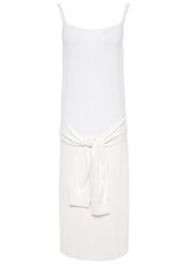 Helmut Lang - Knotted knitted midi dress - White - M