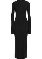 Helmut Lang Woman Cutout Cotton-jersey Maxi Dress Black