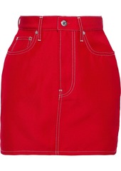 Helmut Lang Woman Denim Mini Skirt Red