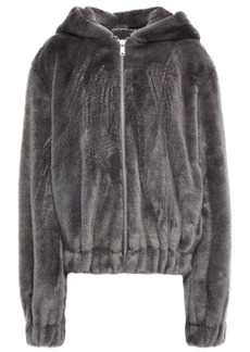 helmut lang fur hoodie