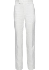 Helmut Lang Woman Hemp And Cotton-blend Straight-leg Pants White