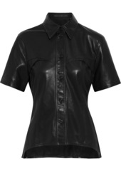 Helmut Lang Woman Leather Shirt Black