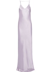 Helmut Lang Woman Open-back Satin Gown Lavender
