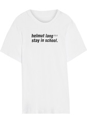 Helmut Lang Woman Printed Cotton-jersey T-shirt White