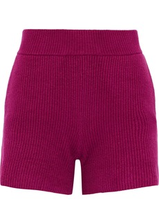 Helmut Lang - Ribbed cotton-blend shorts - Purple - XXS