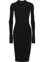 Helmut Lang Woman Ribbed Cotton Dress Black