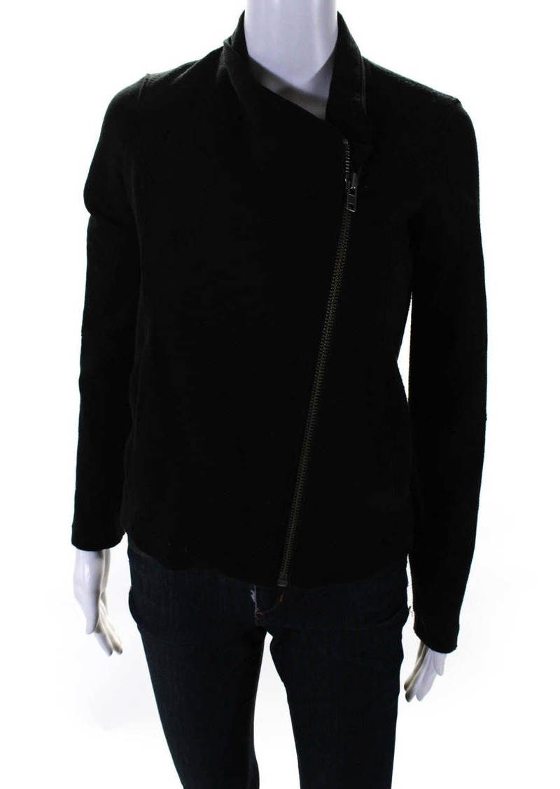 Helmut Lang Womens Black Full Zip Long Sleeve Front Pockets Jacket