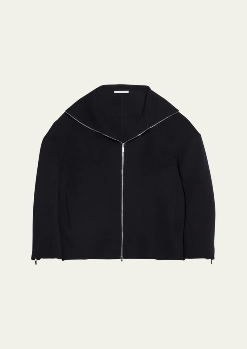 Helmut Lang Wool Zip Cocoon Coat