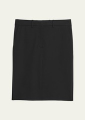 Helmut Lang Wool Zip Pencil Skirt