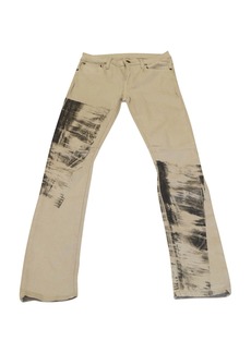 Helmut Lang x Barney's NYC Skinny Newsprint Jean in Grey Lyocell