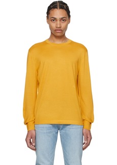 Helmut Lang Yellow Curved Sleeve Sweater