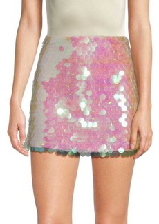 Helmut Lang Iridescent Sequin Mini Skirt