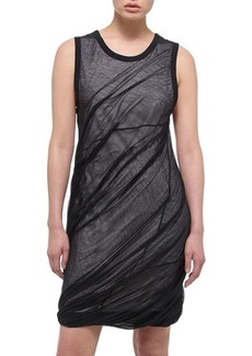 Helmut Lang Jersey Bubble-Hem Mini Dress