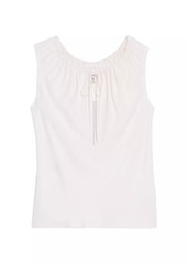 Helmut Lang Jersey Sleeveless Quarter-Zip Top