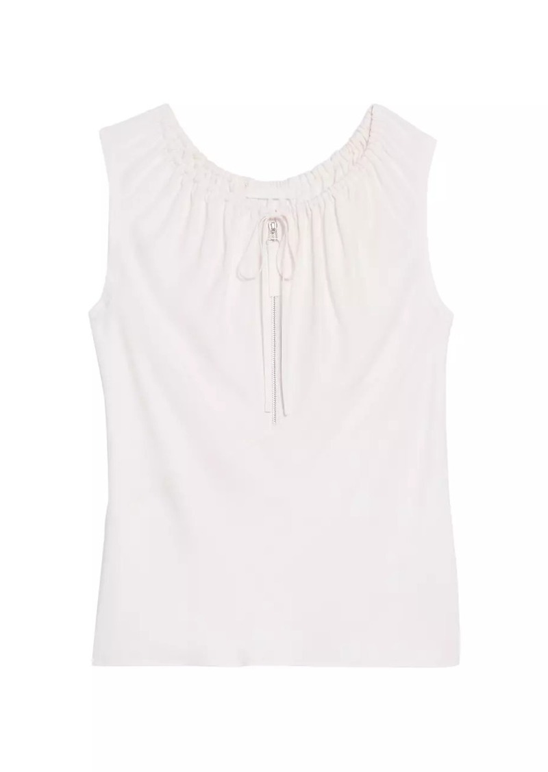 Helmut Lang Jersey Sleeveless Quarter-Zip Top