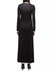 Helmut Lang Layered Long-Sleeve Maxi Dress