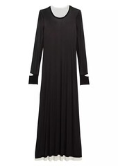 Helmut Lang Layered Long-Sleeve Maxi Dress