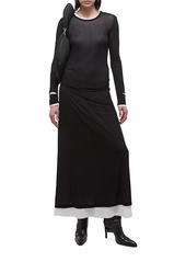 Helmut Lang Layered Long-Sleeve Maxi Dress