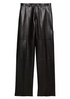Helmut Lang Leather Relaxed-Fit Carpenter Pants