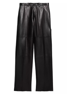 Helmut Lang Leather Straight-Leg Pants