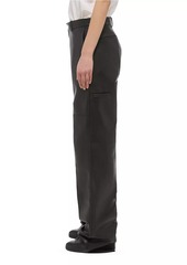 Helmut Lang Leather Straight-Leg Pants