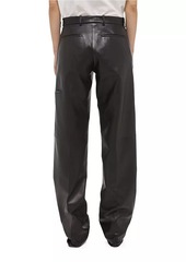 Helmut Lang Leather Straight-Leg Pants