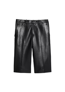 Helmut Lang Leather Zip Shorts