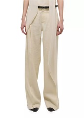 Helmut Lang Linen-Blend Pleated Trousers