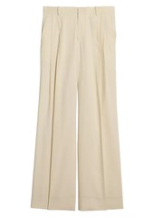 Helmut Lang Linen-Blend Pleated Trousers