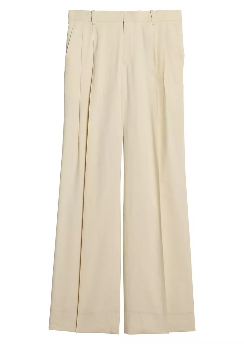 Helmut Lang Linen-Blend Pleated Trousers