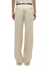 Helmut Lang Linen-Blend Pleated Trousers