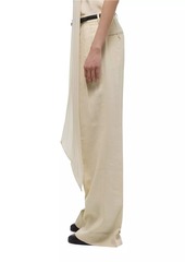 Helmut Lang Linen-Blend Pleated Trousers