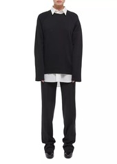 Helmut Lang Logo-Embroidered Cotton Sweater