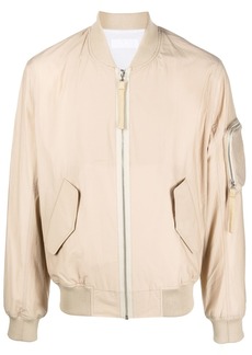 Helmut Lang logo-print bomber jacket