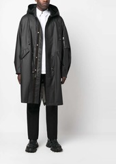 Helmut Lang logo-print drawstring parka