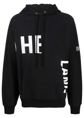Helmut Lang logo-print pullover hoodie