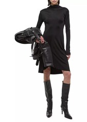 Helmut Lang Long-Sleeve Cowlneck Minidress