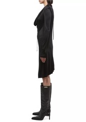 Helmut Lang Long-Sleeve Cowlneck Minidress