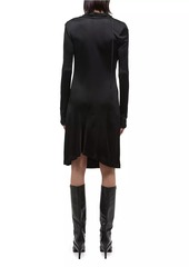 Helmut Lang Long-Sleeve Cowlneck Minidress