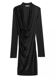 Helmut Lang Long-Sleeve Cowlneck Minidress