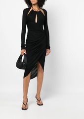 Helmut Lang long-sleeve halter dress