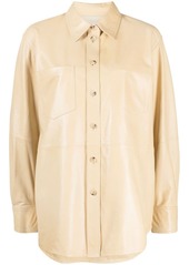 Helmut Lang long-sleeve leather shirt