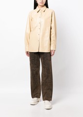 Helmut Lang long-sleeve leather shirt