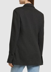 Helmut Lang Melange Viscose Blend Blazer