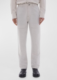 Helmut Lang Men's Cotton-Linen Twill Carpenter Pants