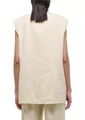 Helmut Lang Oversized Linen-Blend Blazer Vest