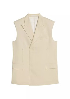 Helmut Lang Oversized Linen-Blend Blazer Vest