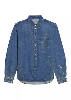 Helmut Lang Painted Denim Shirt Jacket