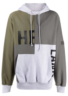Helmut Lang patchwork logo-print pullover hoodie